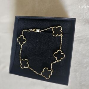 Gold Plated Clover Chain Bracelet